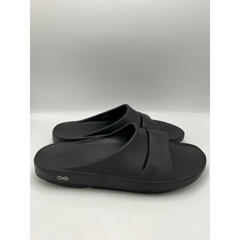 Oofos Unisex Ooahh Recovery Slides Comfort Shoes Black‎ Men's 12 Womens 13